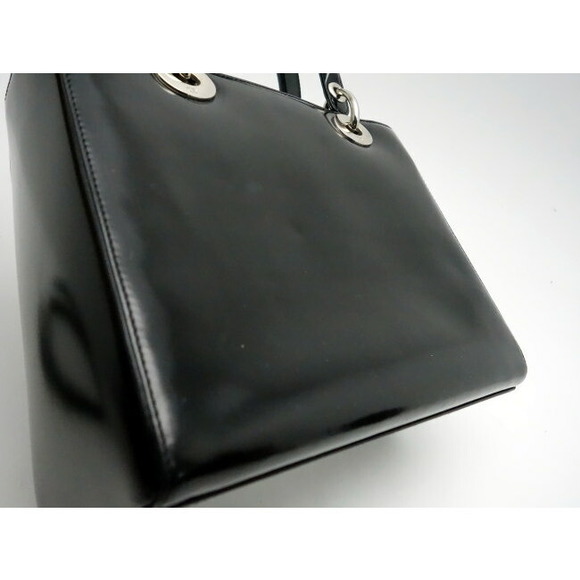 Christian Dior Handbag Lady Dior Cannage Enamel Black - Picture 7 of 7